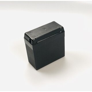 Empty battery box with cover 126x126x57mm black