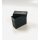 Empty battery box with cover 126x126x57mm black