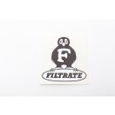 Sticker "Filtrate" ca. 8x9cm -clear/schwarz