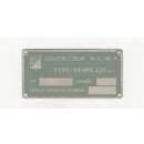 Typenschild ACMA 125ccm (59x33mm)