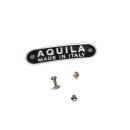Seat badge "AQUILA Made in Italy" black
