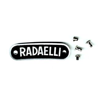 Schriftzug "RADAELLI" schwarz -Sitzbank-