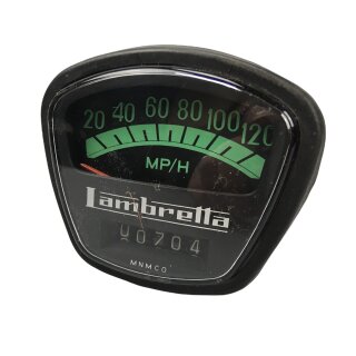 Speedometer LAMBRETTA Series 3/DL/GP -120mph
