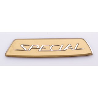 Rear frame badge Casa Lambretta "Special"-golden-