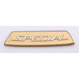 Rear frame badge Casa Lambretta "Special"-golden-