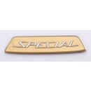 Rear frame badge Casa Lambretta "Special"-golden-