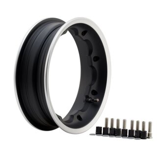 Wheel rim "SIP-Octopus" tubeless alloy black/polished Series 1-3/DL/GP/DL/GP