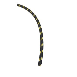 HT lead textile braided black/yellow