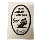 Aufkleber "Team Rayspeed" oval (schwarz auf...