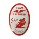 Sticker "Team Rayspeed" oval (red - white)