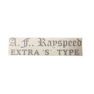 Aufkleber "A.F. Rayspeed Extra "S" Type" -schwarz-