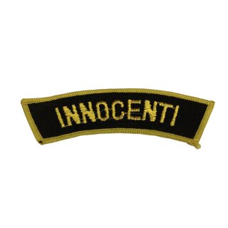 Aufnäher gestickt "INNOCENTI" schwarz/gold