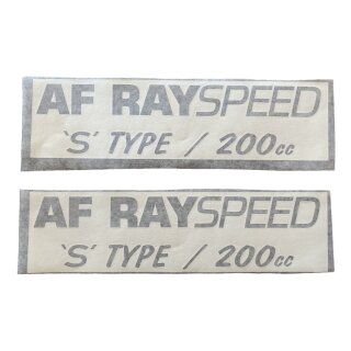 Aufkleber "AF Rayspeed "S" Type / 200cc" -schwarz-