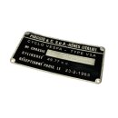 Vin plate "CYCLO VESPA - TYPE V5A"  (89x43mm)