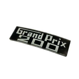 Leghield badge "Grand Prix 200" -black/white-