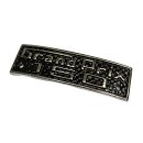 Legshield badge  "Grand Prix 150" -black/chrome-