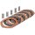 Clutch plate set " -BGM PRO Superstrong Racing Red-" 5 plates, steel plates & reinforced springs Series 1-3/DL/GP