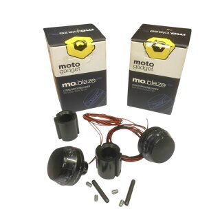 Lenkerendenblinker Lambretta späte Serie 3/DL/GP -schwarz/getöntes Glas-