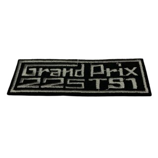 Aufnäher "GRAND PRIX 225 TS1" schwarz/silber (4x11cm)