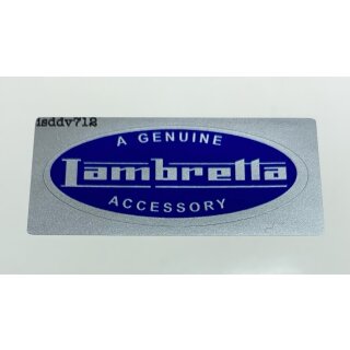 Aufkleber "A GENUINE Lambretta ACCESSORY" (~46x20mm)