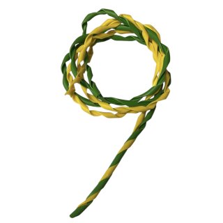 Candy stripe cable cover green/yellow