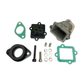 Reed valve inlet manifold AF Rayspeed 125-185cc f. 28/30mm carburettors (Ø 35mm)