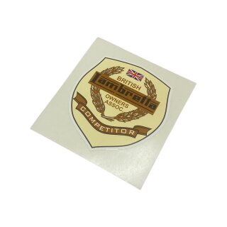 Sticker "Lambretta British Owners Association Competitor" (67x70mm)