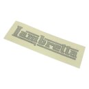 Aufkleber "Lambretta" silber/schwarz (132x25mm)