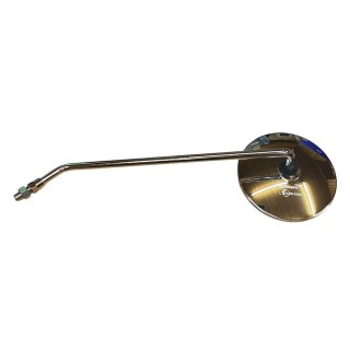 Lenkerspiegel rund, chrom, links, lange Spiegelstange (m. E-Nummer)