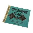 Speedway Flags -silver/black-  (90x40mm)