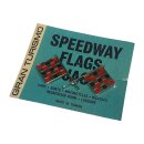 Speedway Flags -silver/black/red- (90x40mm)