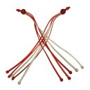 Lenkerfransen/-streamer, L=180 mm, weiß/rot