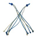 Handlebar streamers 180mm white/blue